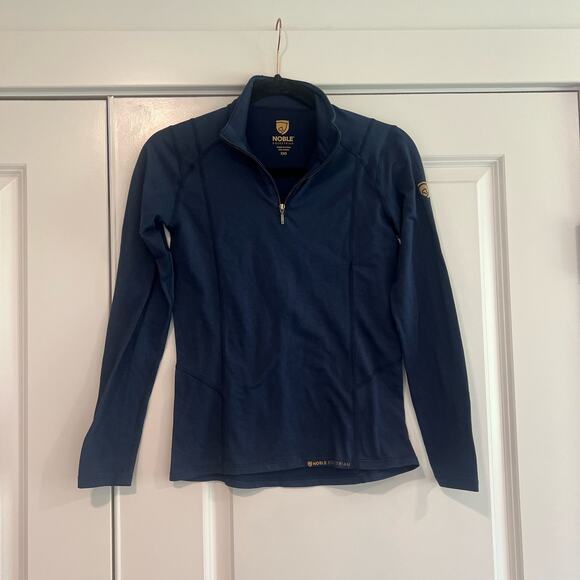 Noble Equestrian Women's‎ Lightweight Wool Quarter Zip Dark Blue Size XXS - Picture 1 of 8